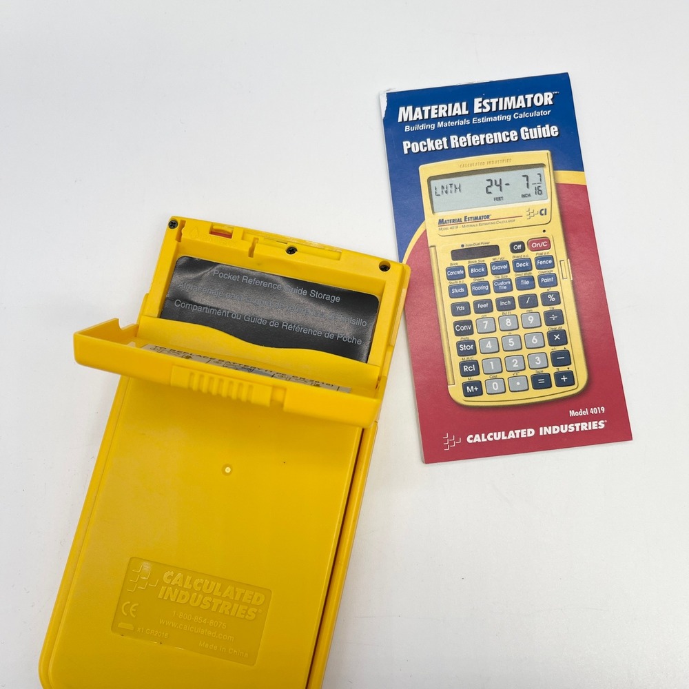 Calculated Industries Material Estimator Calculator Model 4019 Yellow Contractor - Picture 8 of 12